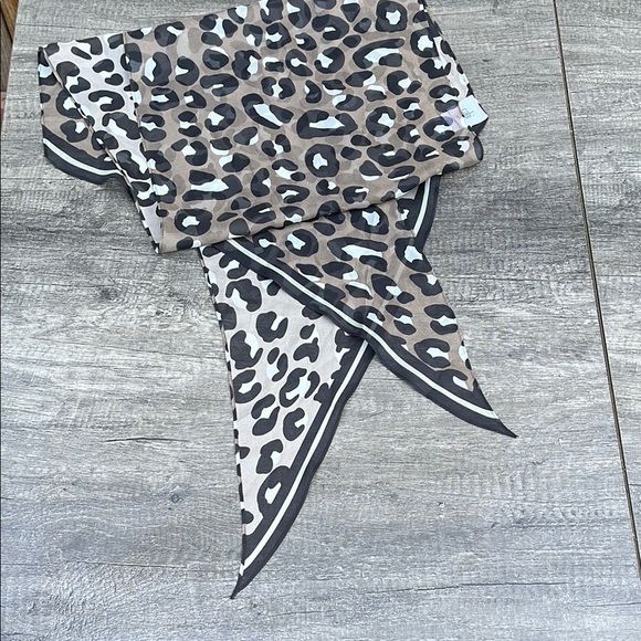 CAbi Leopard Print Scarf in Black and Brown - Picture 2 of 5